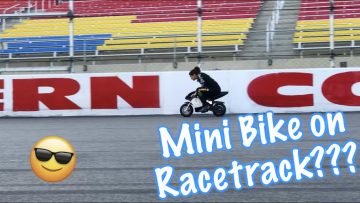 Riding-a-Mini-Bike-on-a-racetrack-Not-allowed-Hailie-Deegan-Stock-Car-practice