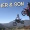 FATHER & 9 YEAR OLD SON JUMPING DIRT BIKES!!!