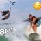 HE SAVED IT! DANGERBOY LEARNS TO 360 ON WAKE SURF!