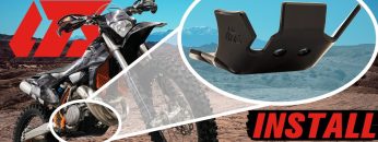 How-To-Install-a-Tusk-Severe-Impact-UHMW-Skid-Plate-on-KTM-250-300-wPDS-Shock